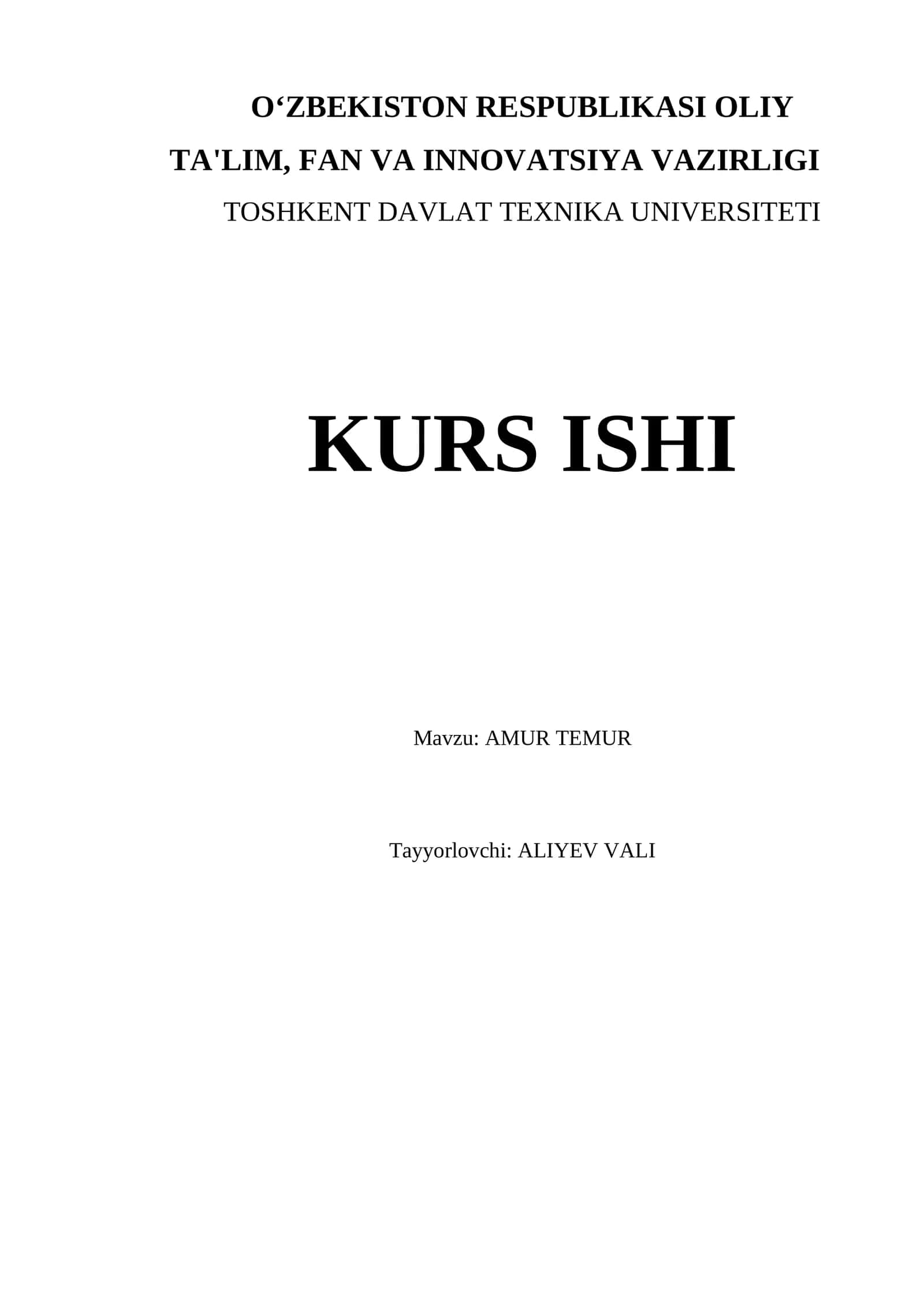 AMUR TEMUR 1