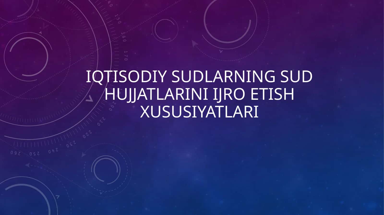 Iqtisodiy sudlarning sud hujjatlarini ijro etish xususiyatlari 1