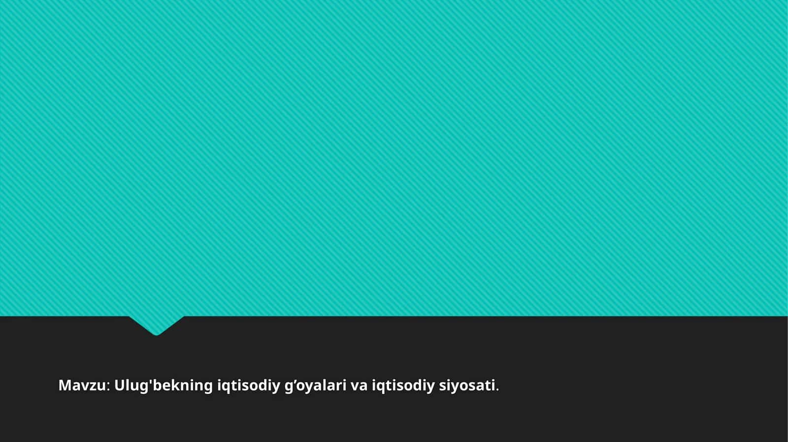 Ulug'bekning iqtisodiy g’oyalari va iqtisodiy siyosati 1