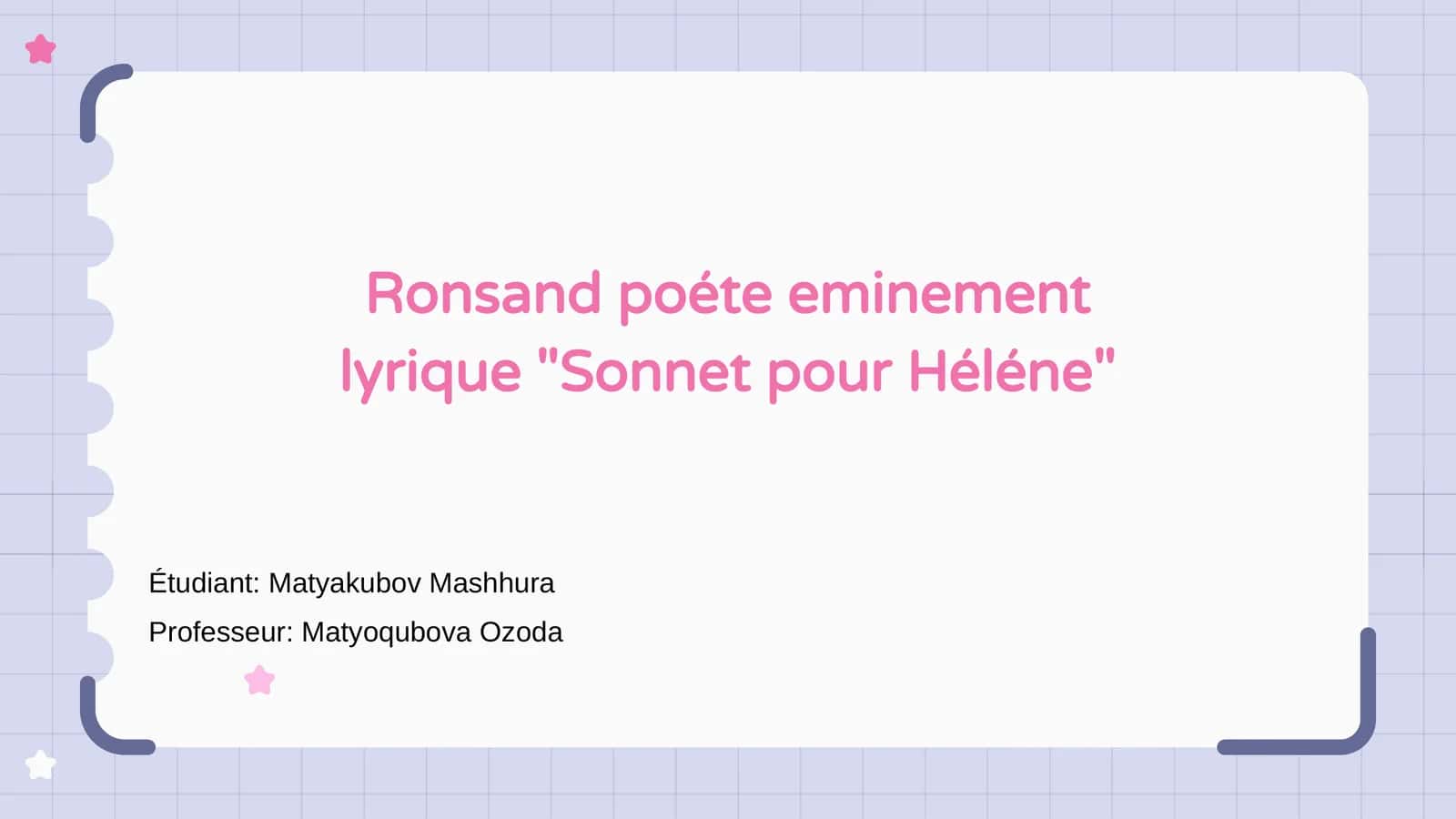 Sonnet pour Hélène 1