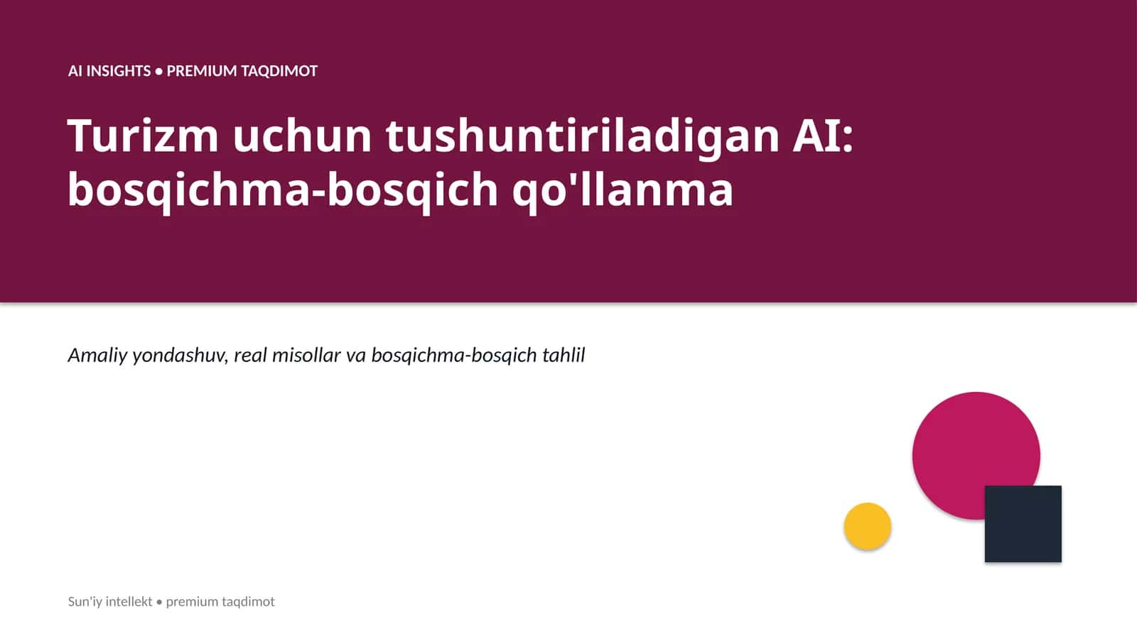 Turizm uchun tushuntiriladigan AI: bosqichma-bosqich qo'llanma 1