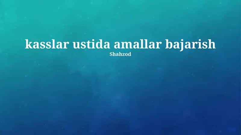 Matritsalar ustida amallarni bajarish 1