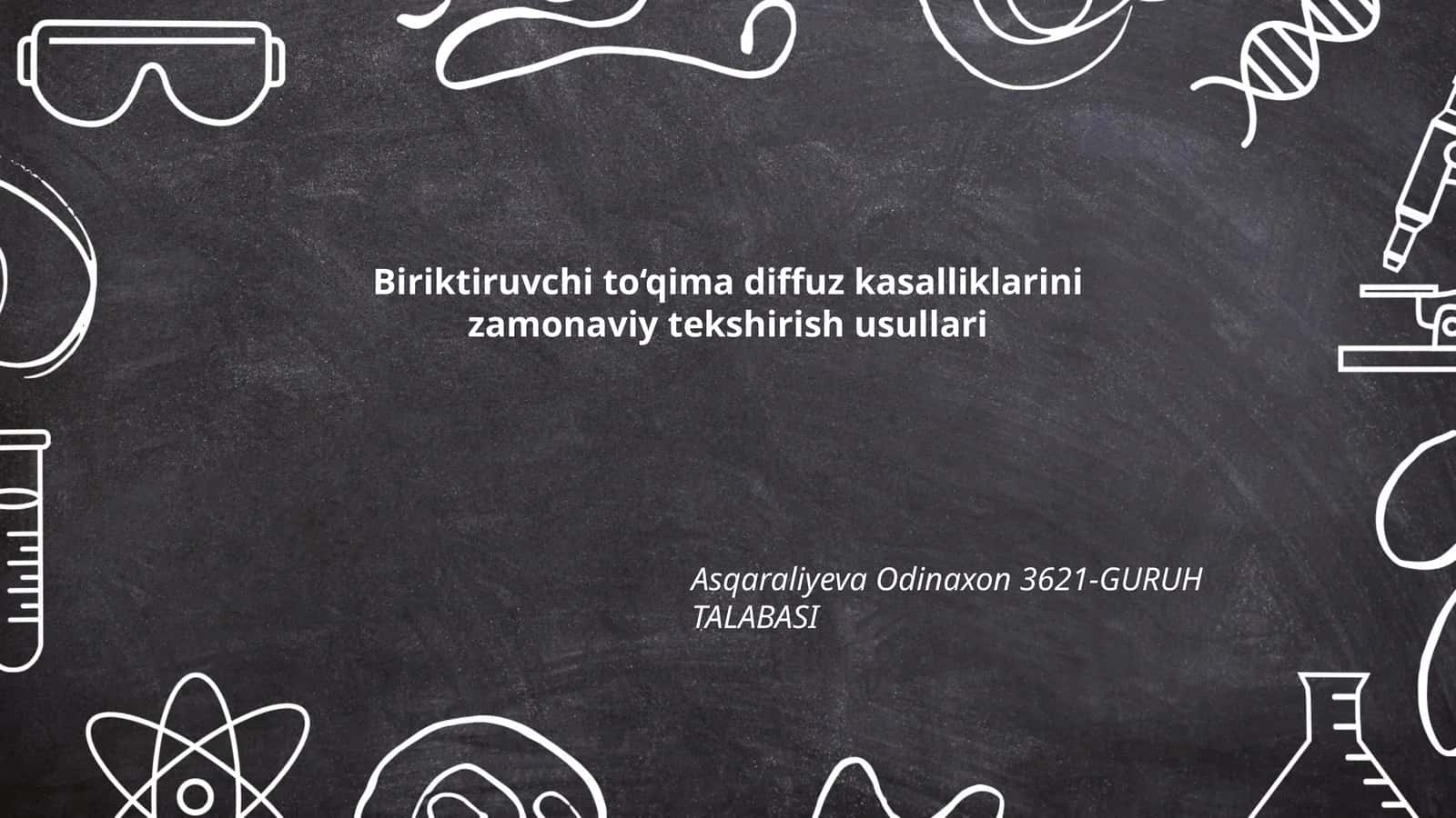 Biriktiruvchi to‘qima diffuz kasalliklarini zamonaviy tekshirish usullari 1