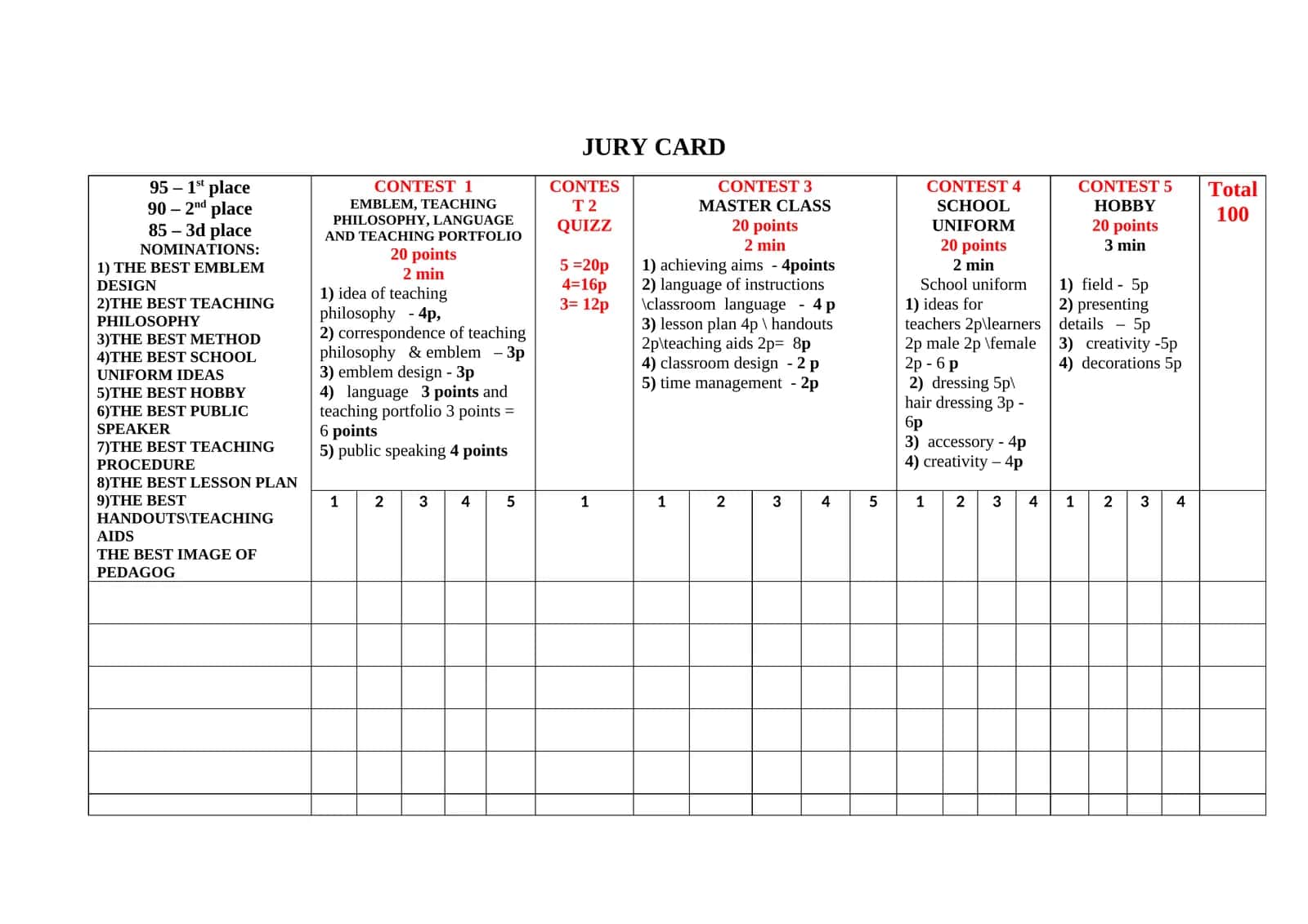 JURY CARD 1