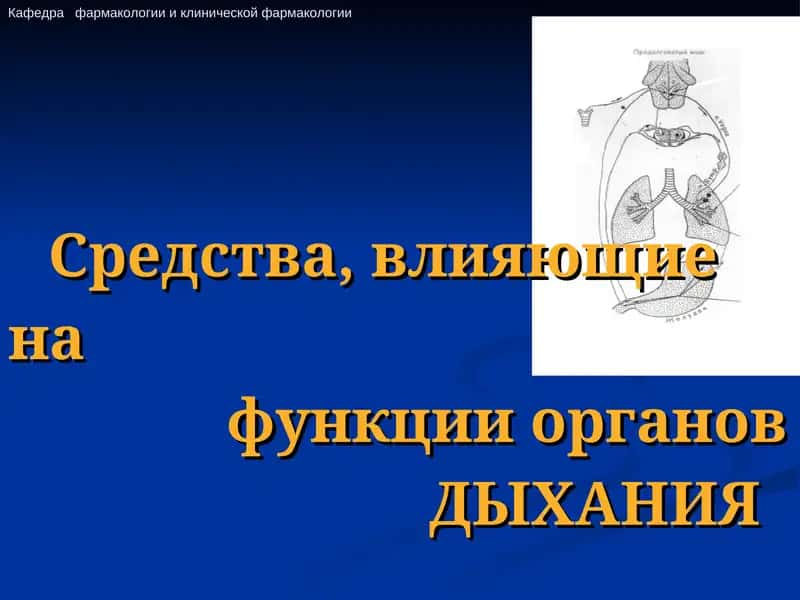 Средства, влияющие на функции органов дыхания 1