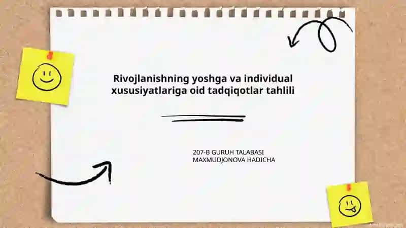 Yoshga oid rivojlanish davrlari va ularning xususiyatlari
