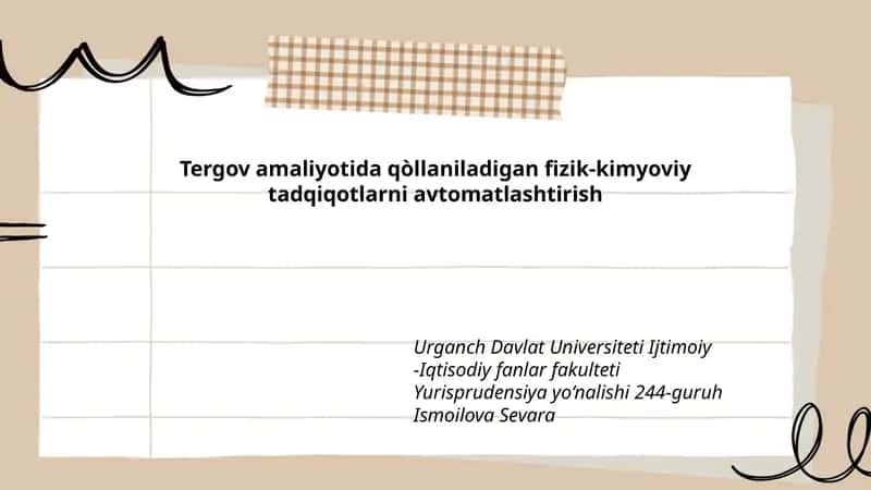 Fizik-kimyoviy tadqiqotlar avtomatlashtirish 1