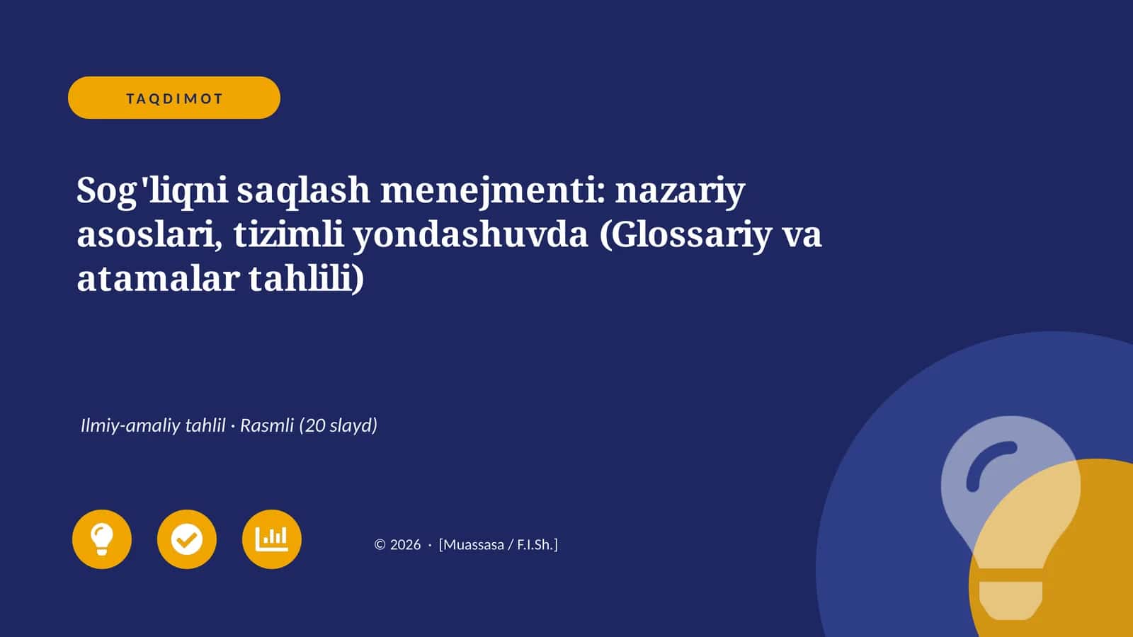 Sog'liqni saqlash menejmenti: nazariy asoslari, tizimli yondashuvda (Glossariy va atamalar tahlili) 1
