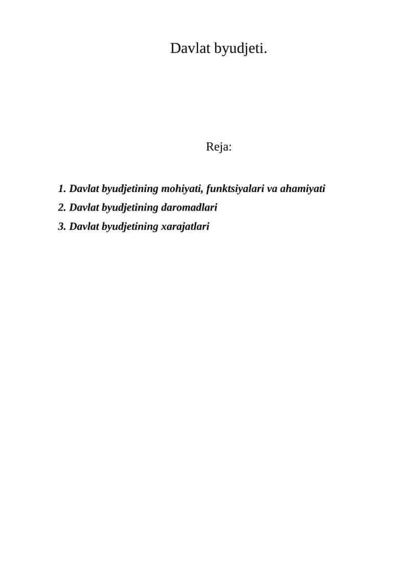 Davlat byudjeti 1