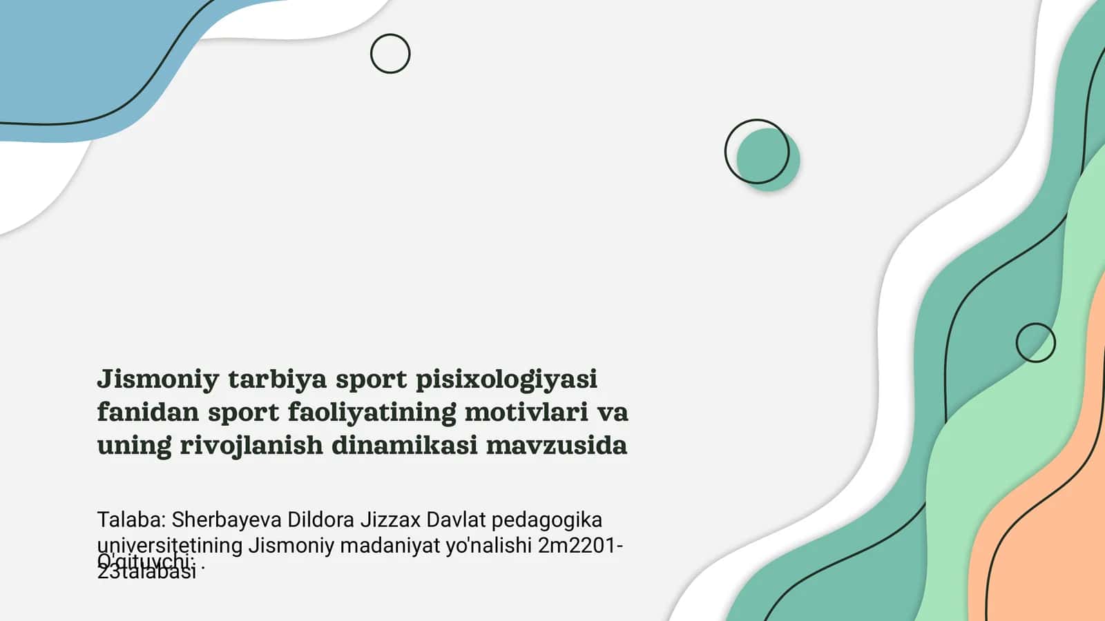 Sport Faoliyatining Motivlari va Uning Rivojlanish Dinamikasi 1