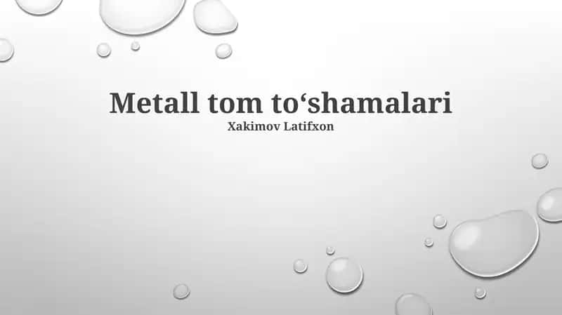 Metall to'shak ramkalarining ta'miri 1