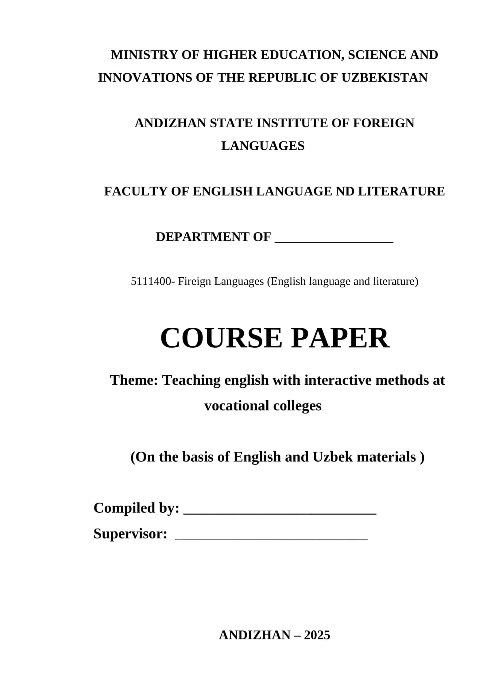 Teaching English with Interactive Methods at Vocational Colleges 1