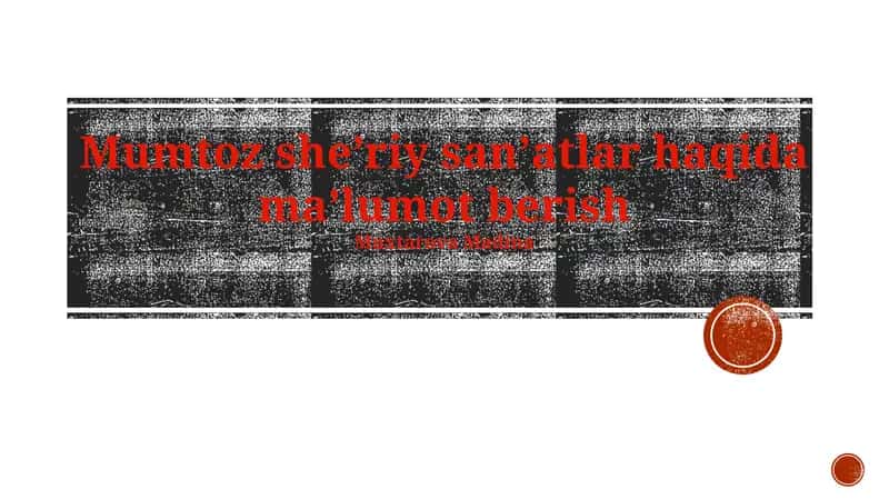 Sheʼriy Sanʼat Turlari va Shakllari 1