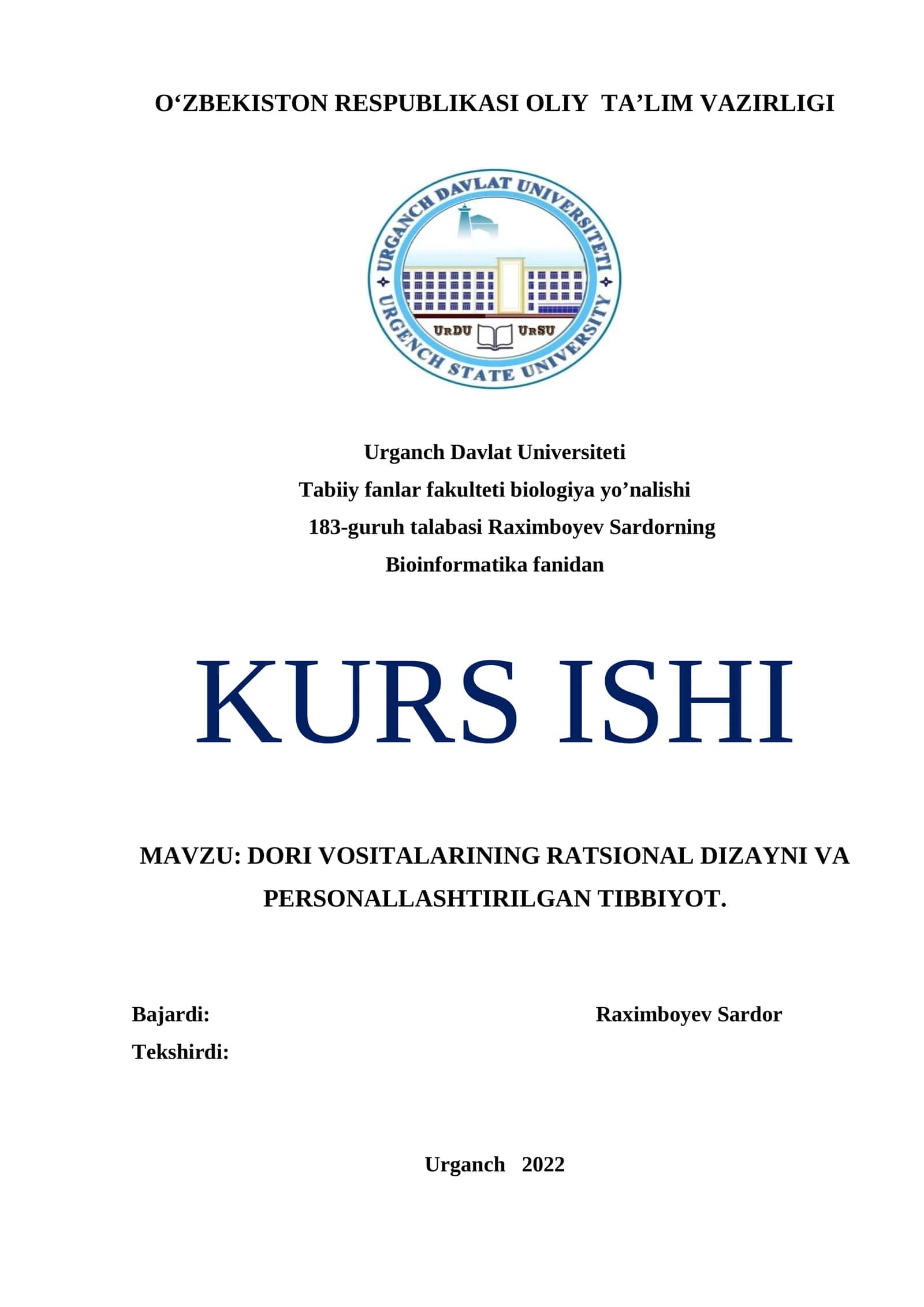 Dori Vositalarining Rational Dizayni va Personallashtirilgan Tibbiyot 1