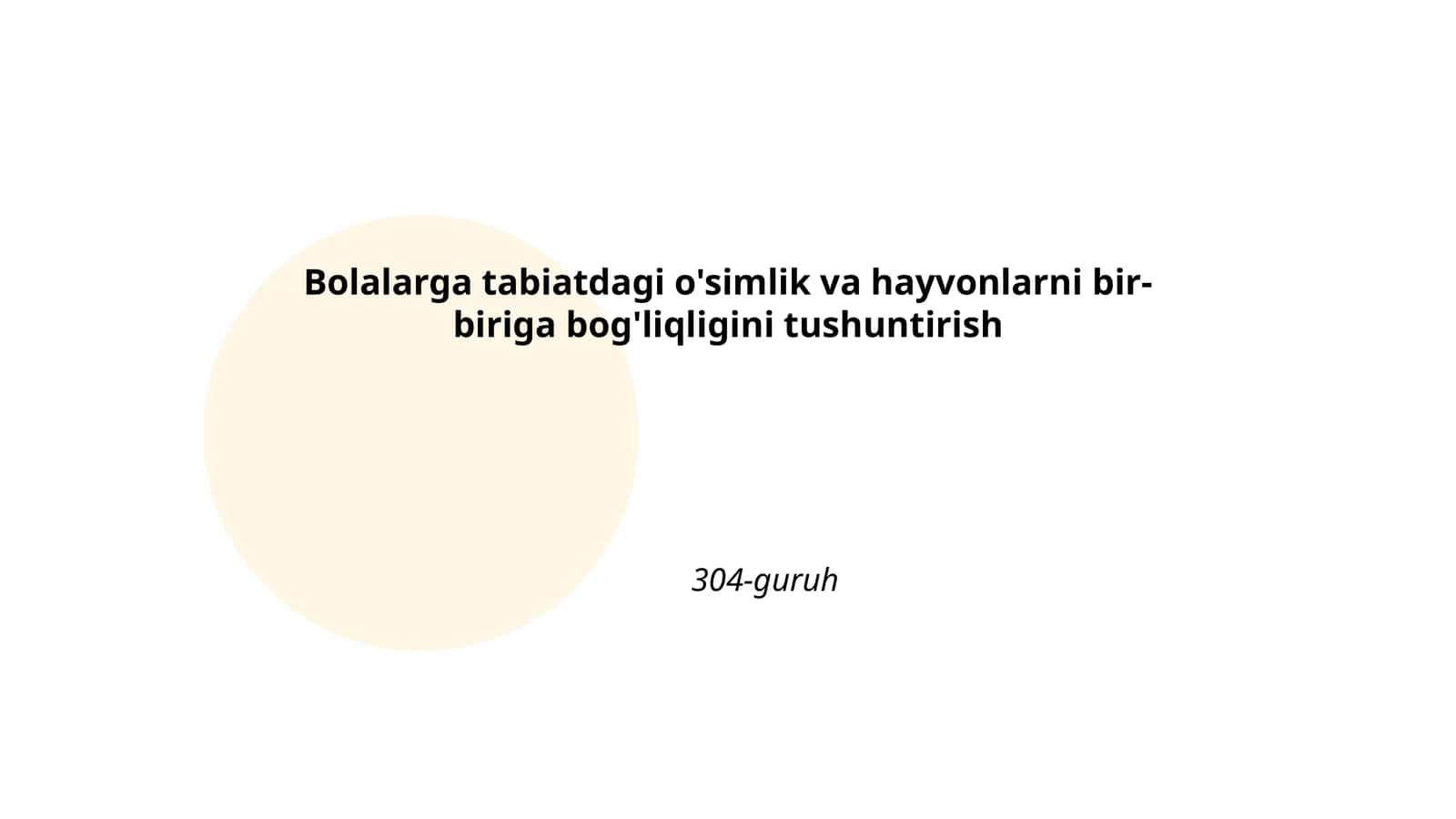 Fotosintez va oziq zanjirlari 1