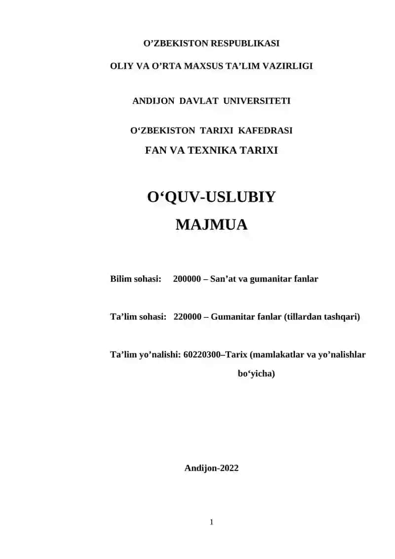 O'quv-uslubiy majmua