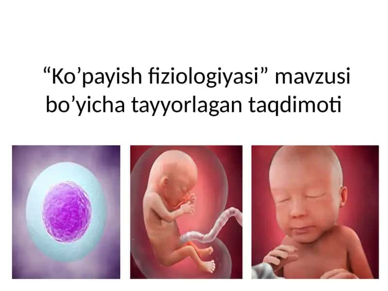 Ko’payish fiziologiyasi 1
