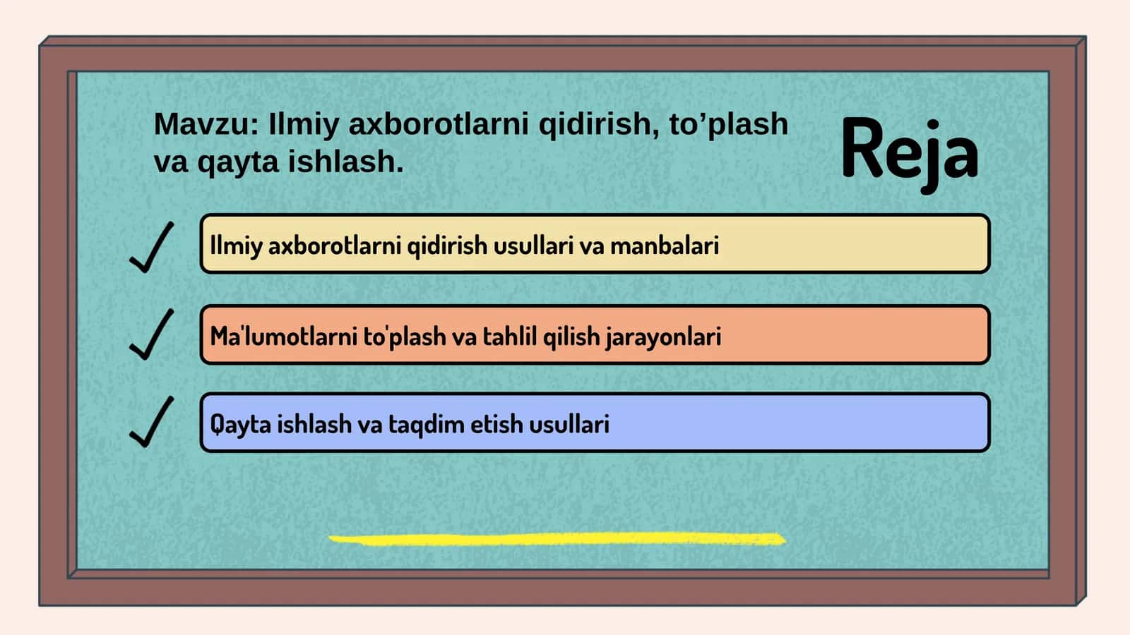 Mavzu: Ilmiy axborotlarni qidirish usullari va manbalari 1