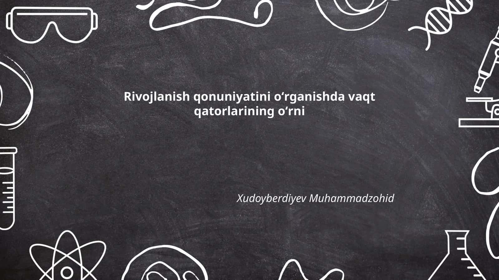 Vaqt qatorlarining oʻrni 1