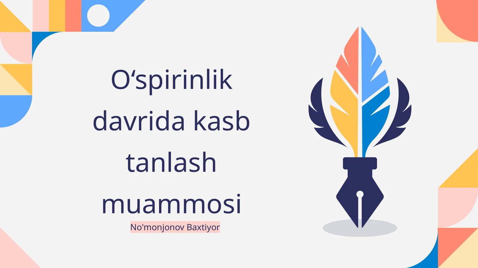 O‘spirinlik davrida kasb tanlash muammosi 1