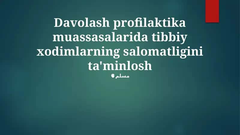 Salomatlikni targʻib qilish va profilaktika choralari 1