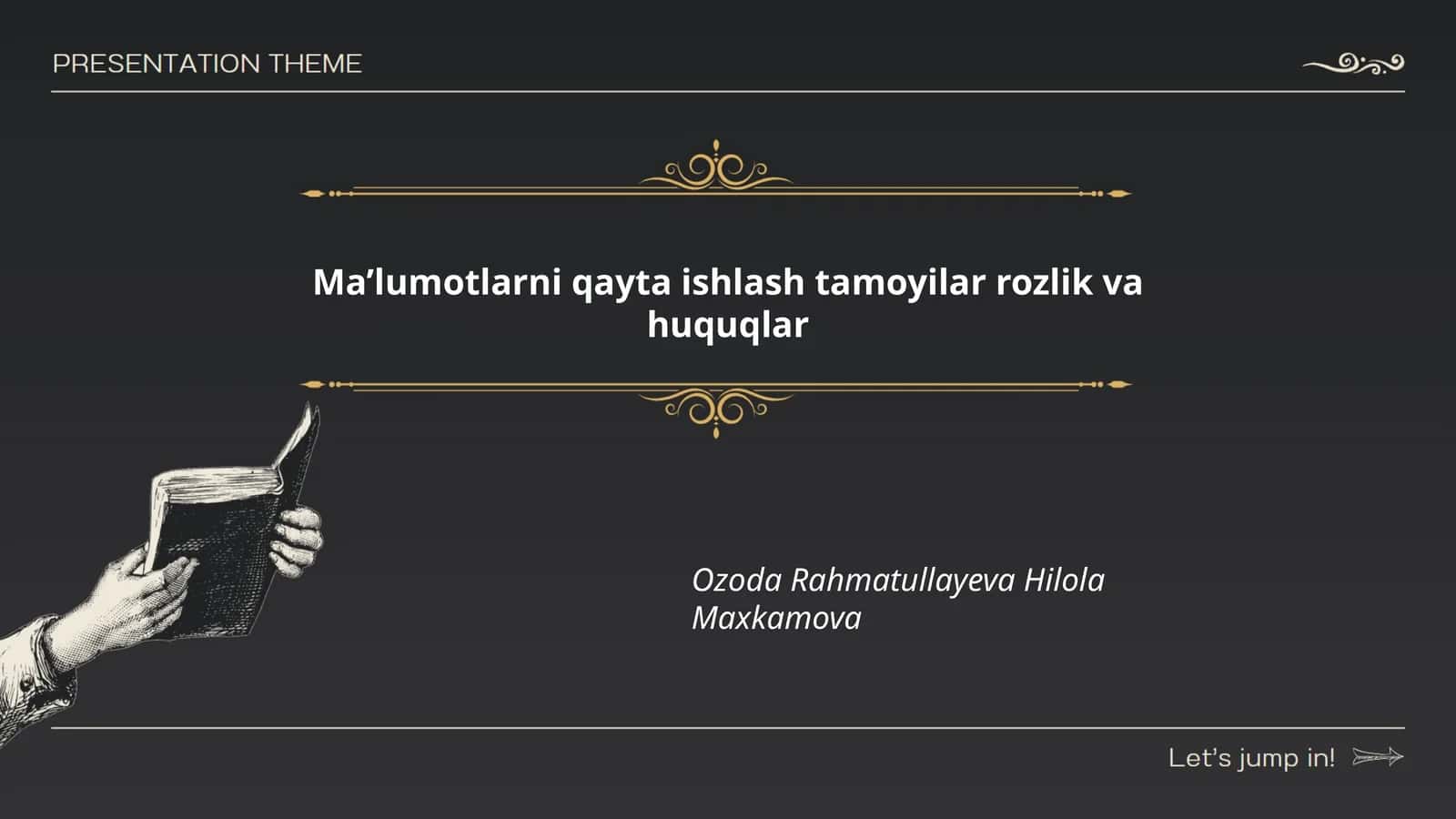 Ma'lumotlarni qayta ishlash tamoyilar rozlik va huquqlar 1