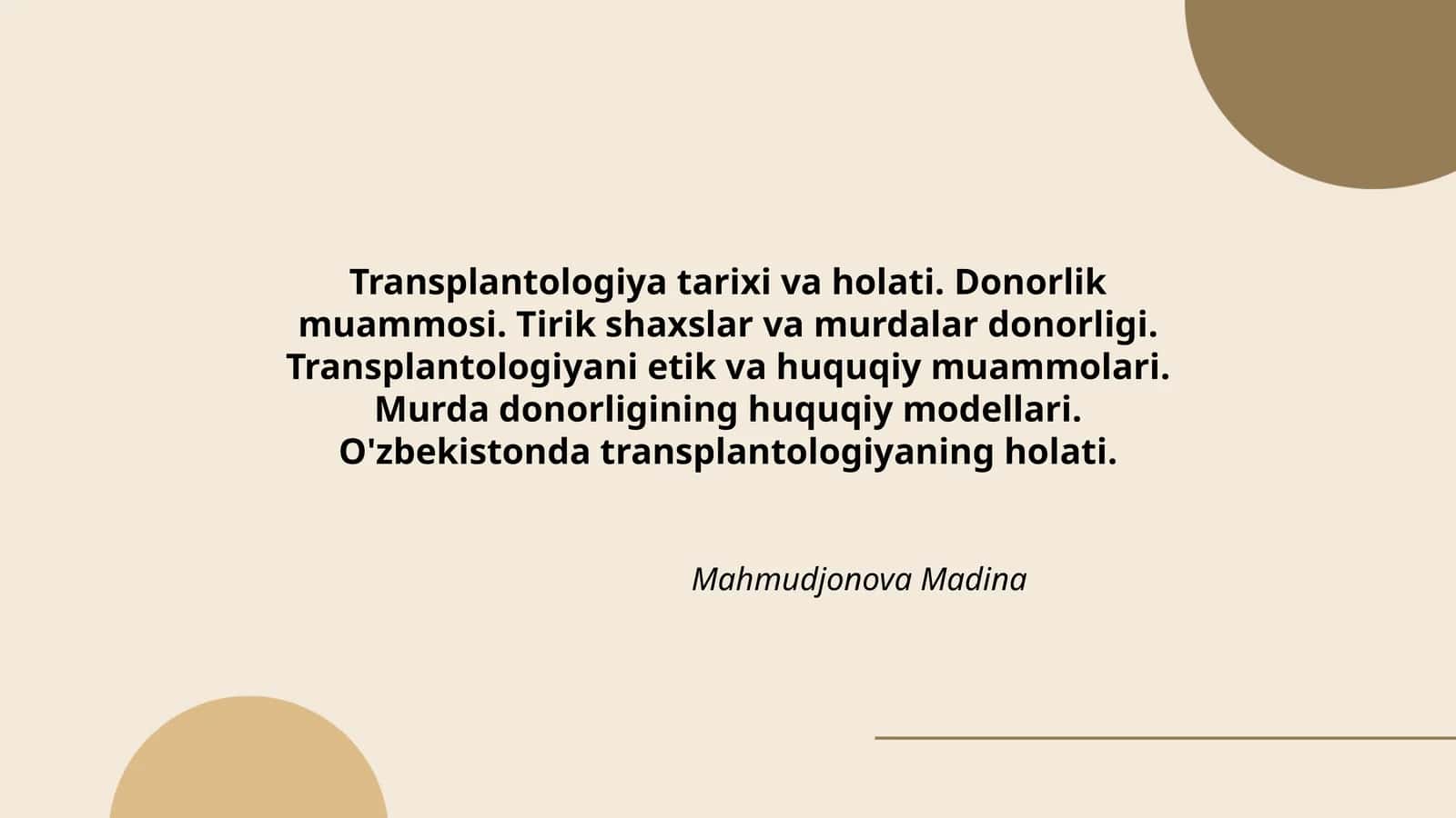 Transplantologiya tarixi va holati 1