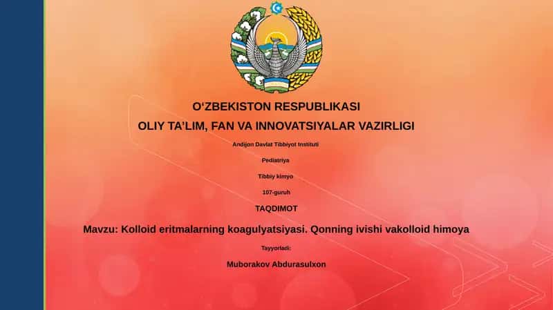 Kolloid eritmalarning koagulyatsiyasi 1
