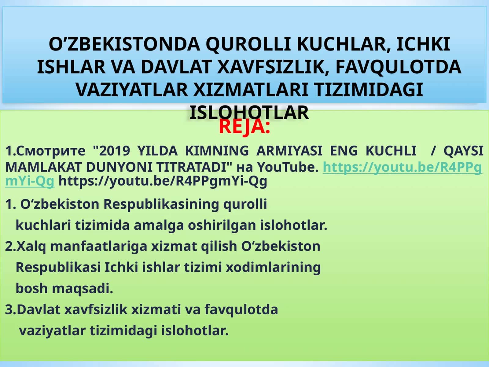 O'zbekiston Respublikasining qurolli kuchlari tizimi 1
