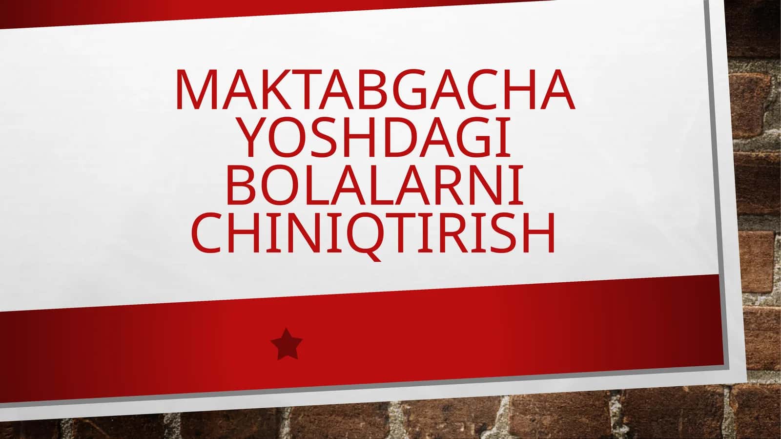 Maktabgacha yoshdagi bolalarni chiniqtirish 1