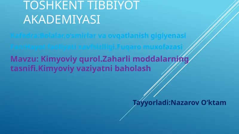 Kimyoviy qurol 1