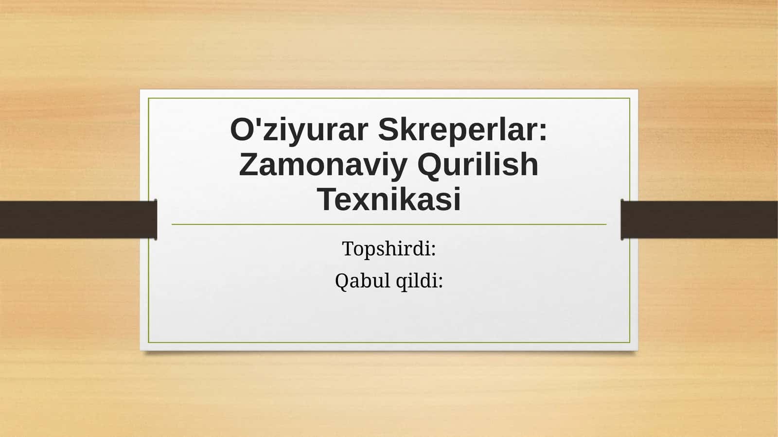 O'ziyurar Skreperlar: Zamonaviy Qurilish Texnikasi 1