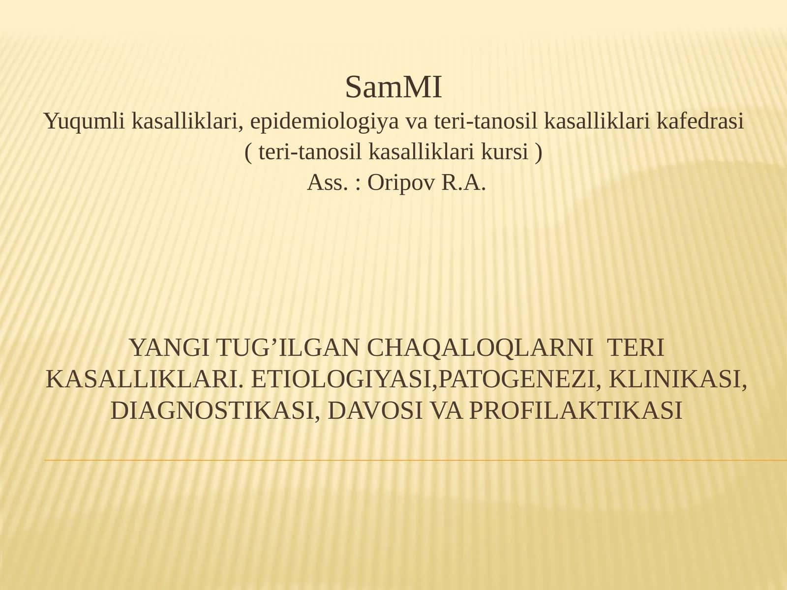 Yangi tug’ilgan chaqaloqlarning teri kasalliklari 1