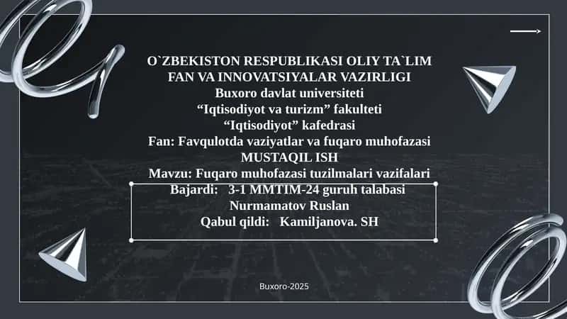 Fuqaro muhofazasi tuzilmalari vazifalari 1