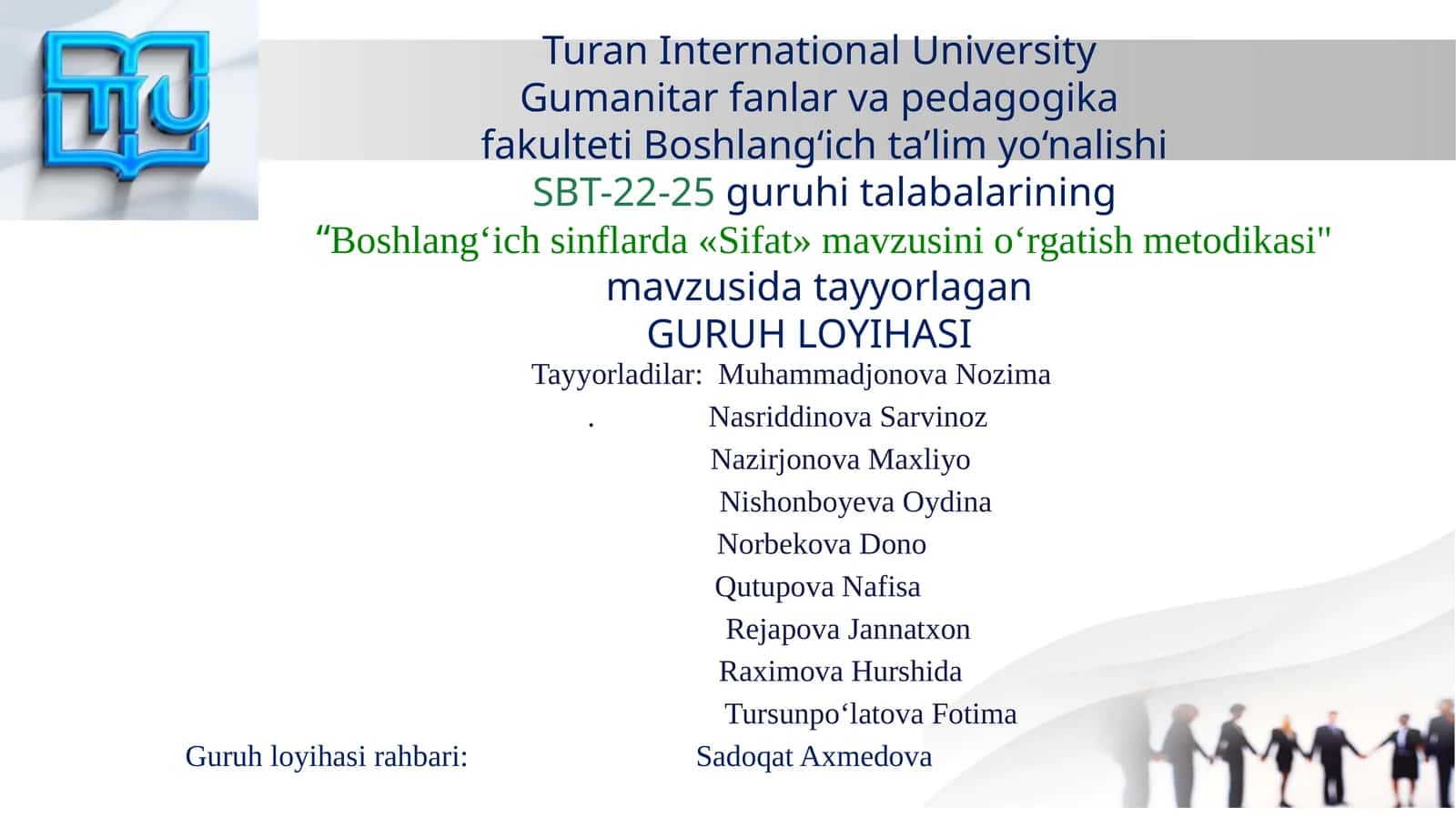 Boshlang‘ich sinflarda «Sifat» mavzusini o‘rgatish metodikasi 1