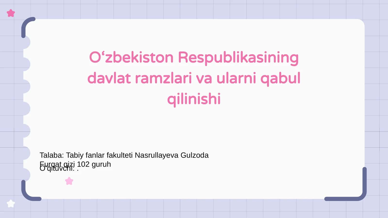 O‘zbekiston Respublikasining davlat ramzlari va ularni qabul qilinishi 1