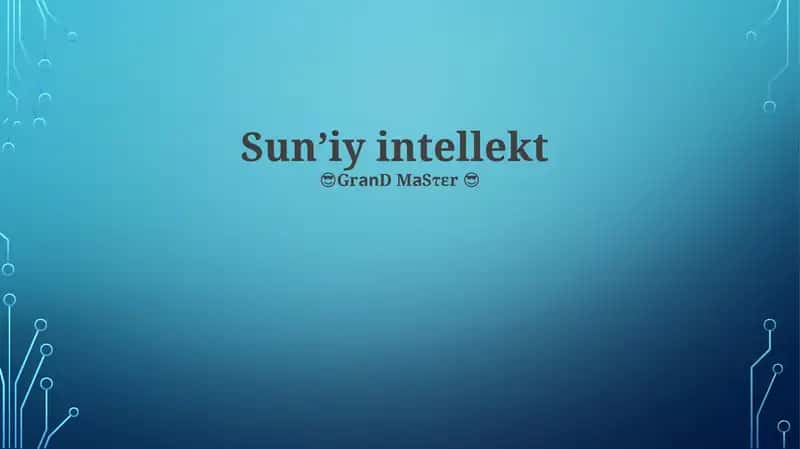 Sun'iy intellekt 1