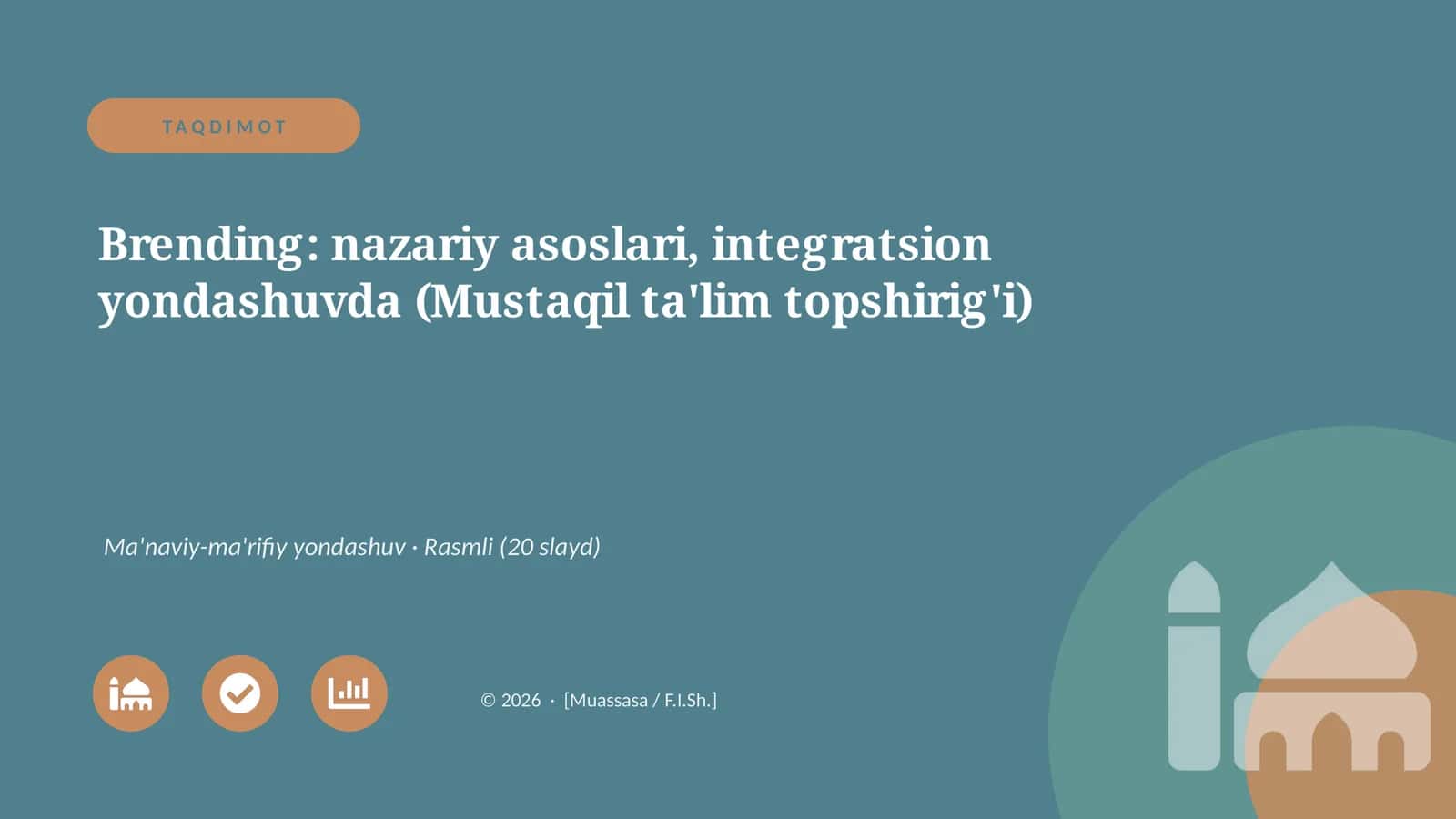 Brending: nazariy asoslari, integratsion yondashuvda 1