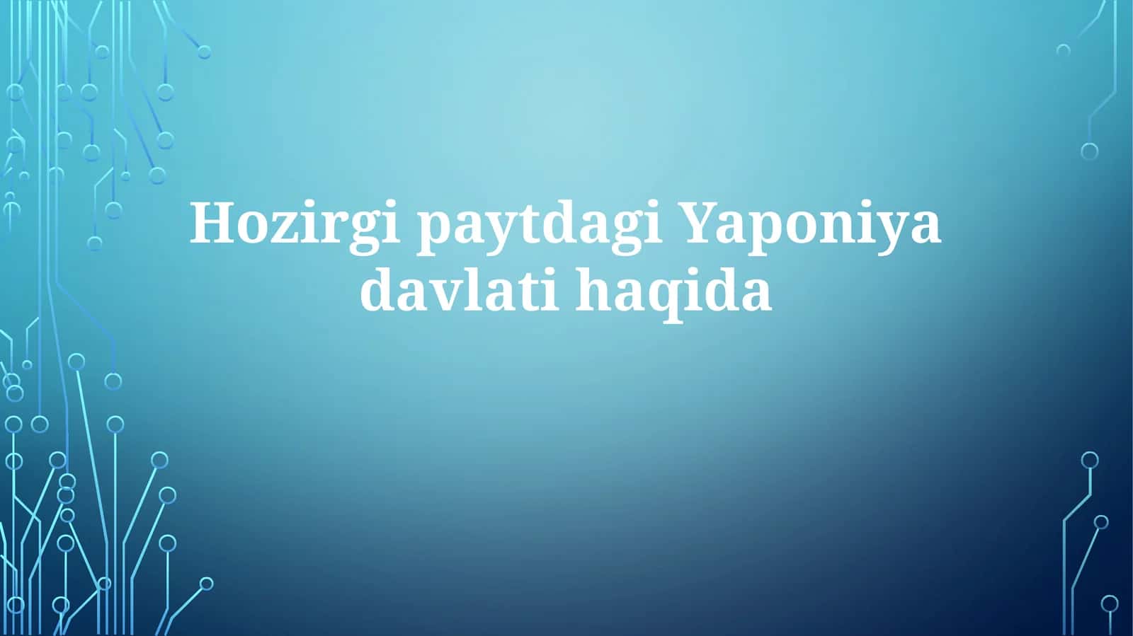 Yaponiya davlati haqida 1
