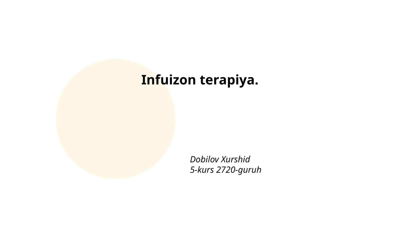 Infuziya terapiya 1