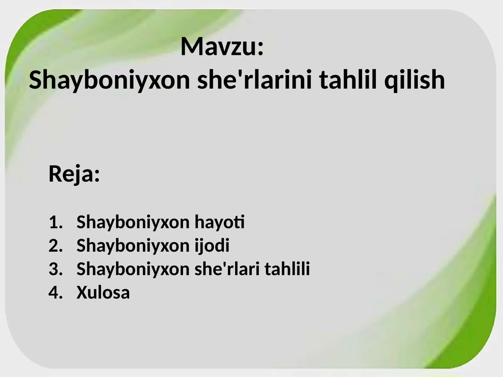 Shayboniyxon she'rlarini tahlil qilish 1