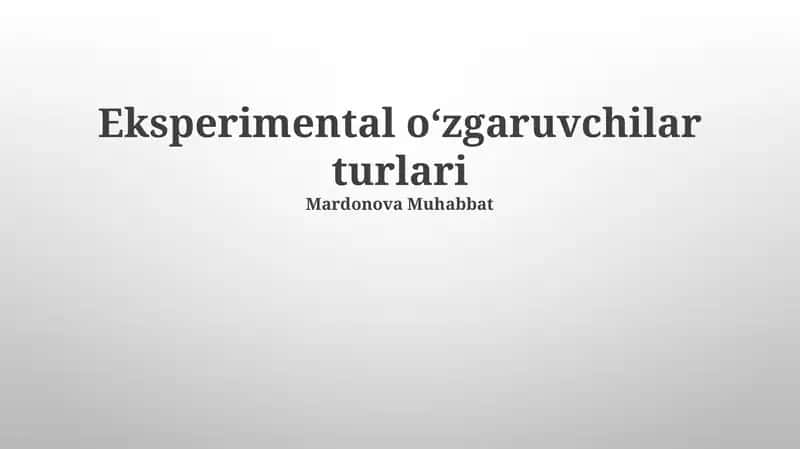 Bog'liq O'zgaruvchi 1