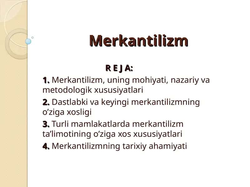Merkantilizm 1
