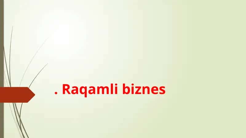 Raqamli biznes 1