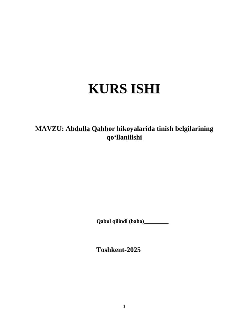 Abdulla Qahhor hikoyalarida tinish belgilarining qo‘llanilishi 1