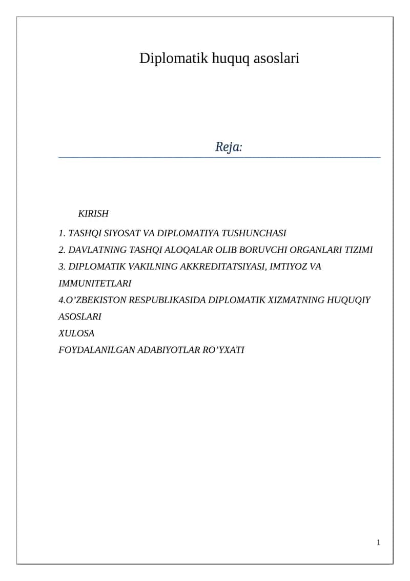 Diplomatik huquq asoslari 1