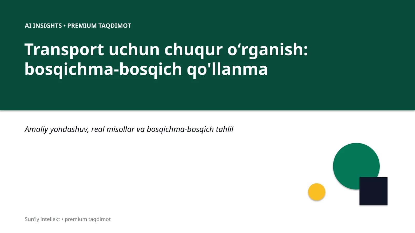 Sun'iy intellekt • premium taqdimot 1