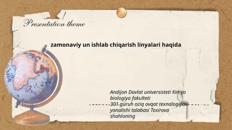 Zamonaviy un ishlab chiqarish linyalari haqida 1
