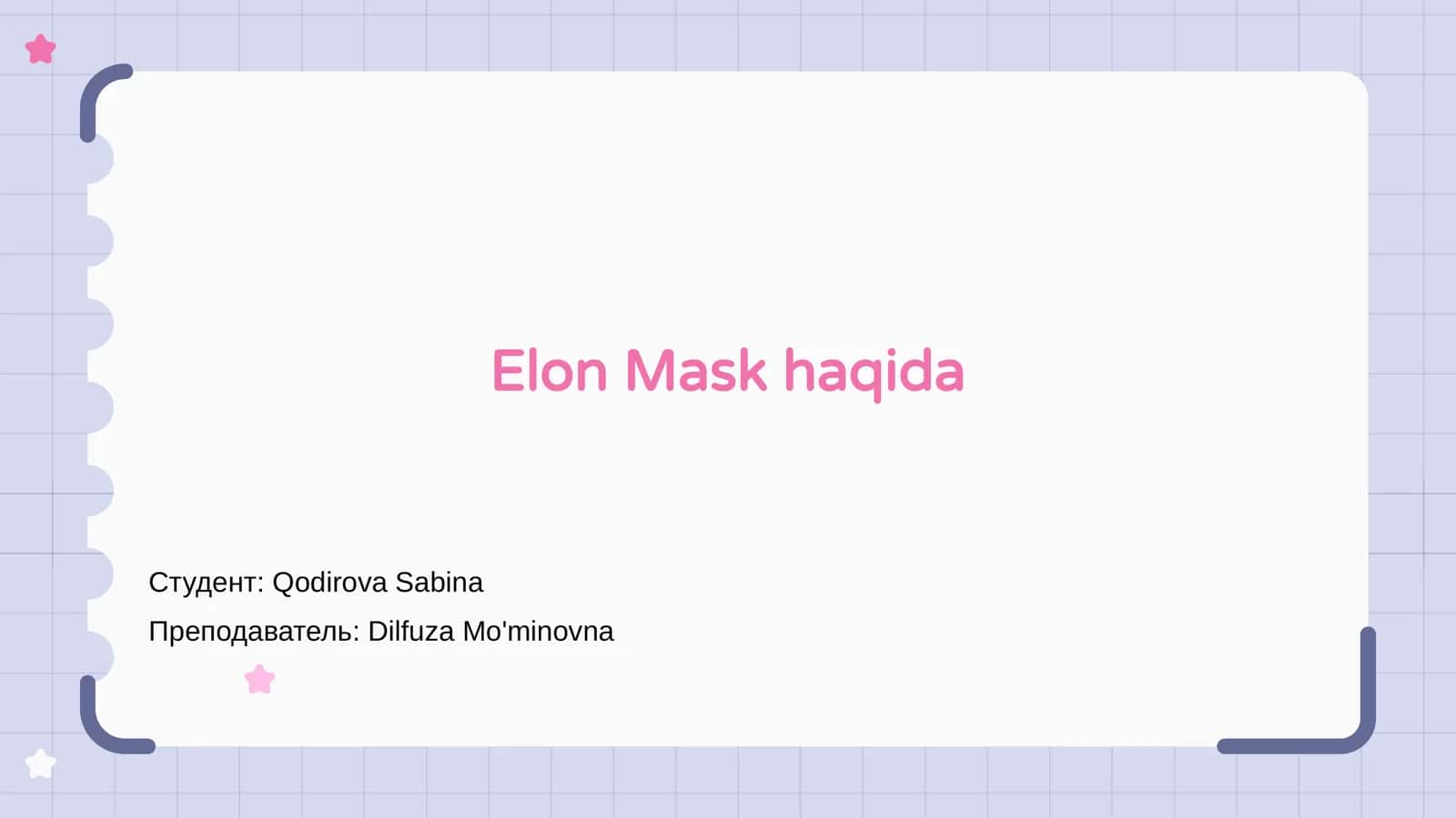 Elon Mask Haqida 1
