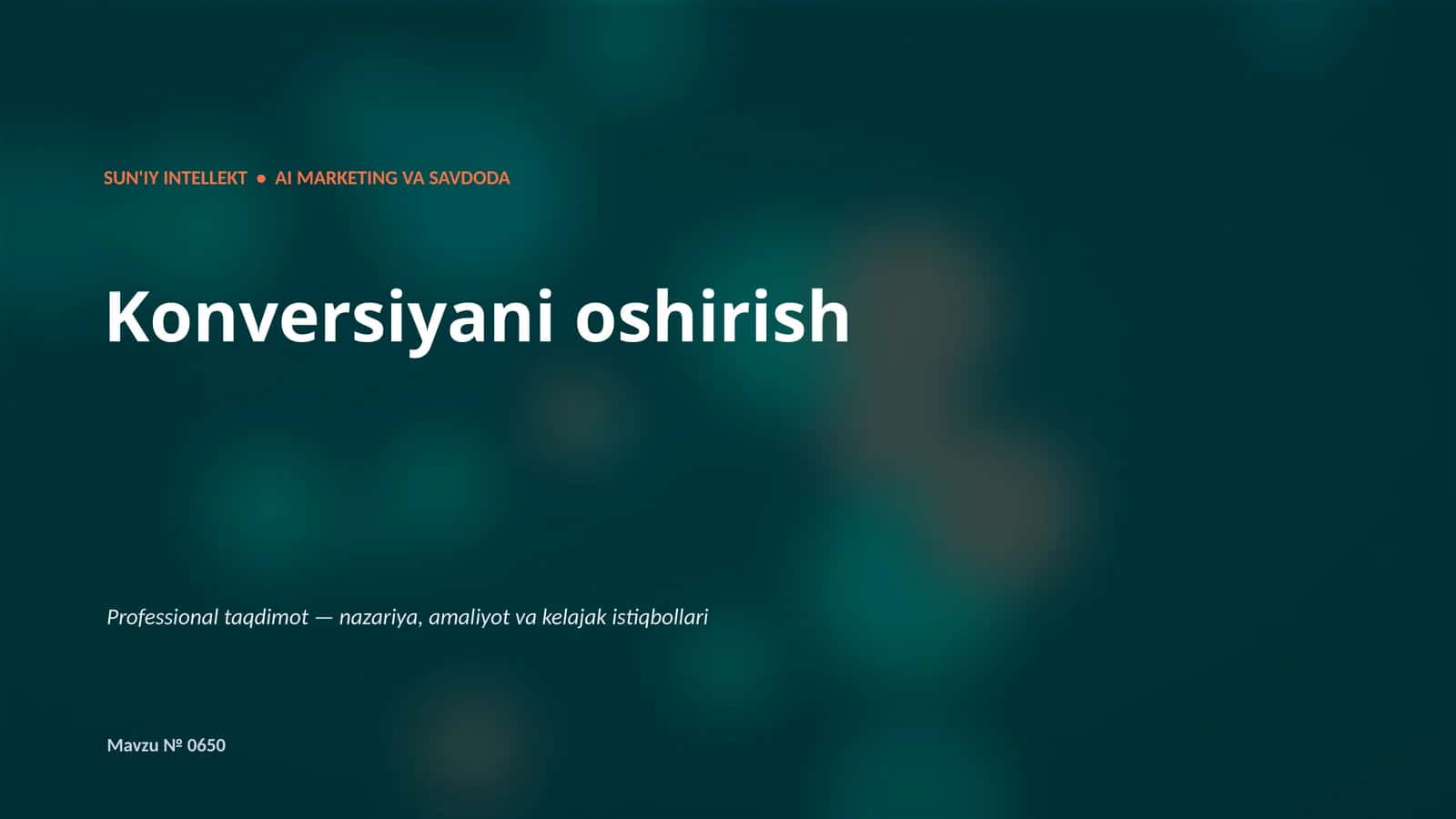 SUN'IY INTELLEKT • AI MARKETING VA SAVDODA 1